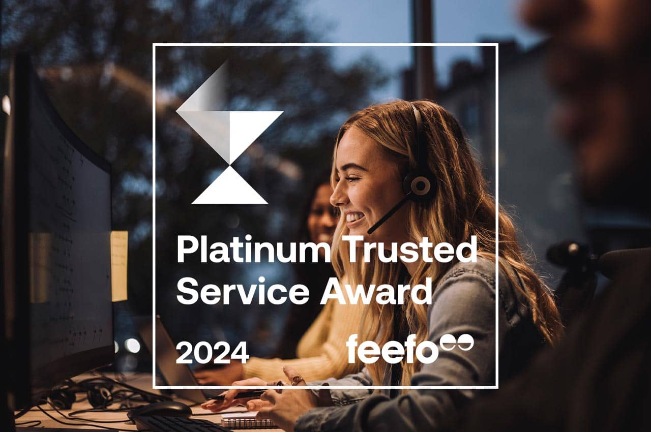 Feefo platinum trusted service award 2024