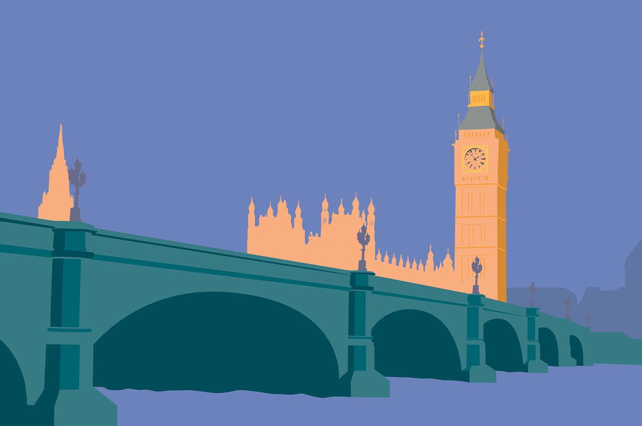 Illustration of the Houses of Parliament