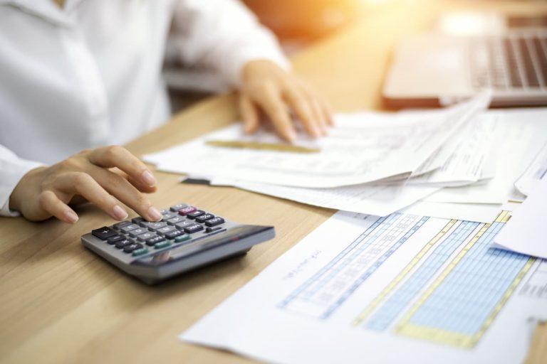 Person working on their business accounts