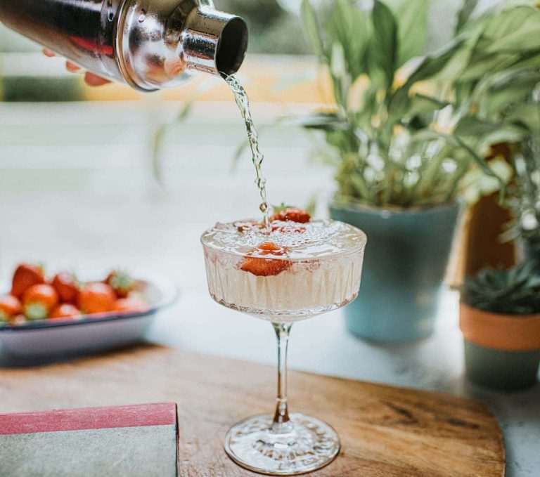 Strawberry cocktail drink