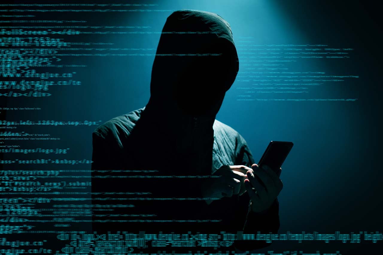 Cyber criminal in the shadows