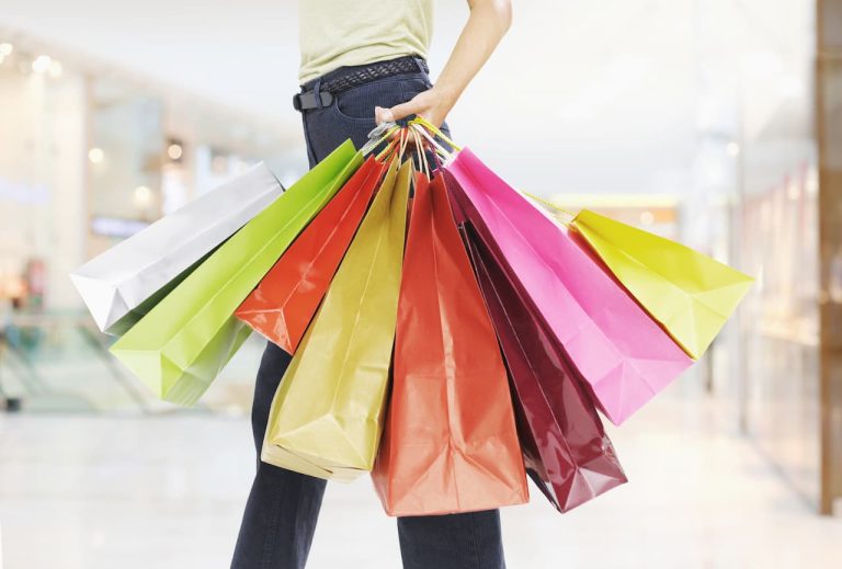 Colourful shopping bags