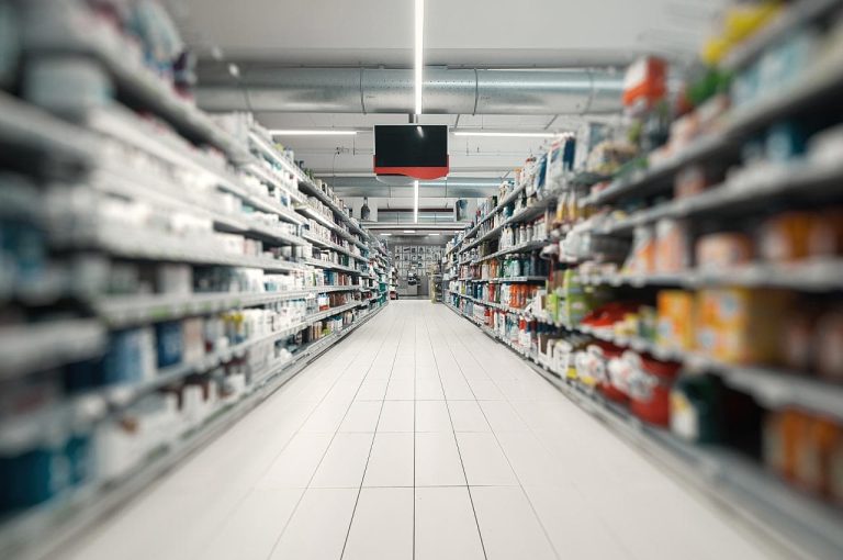 Empty supermarket