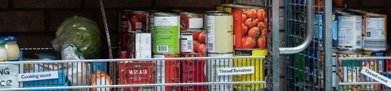 Foodbank stock on shelves