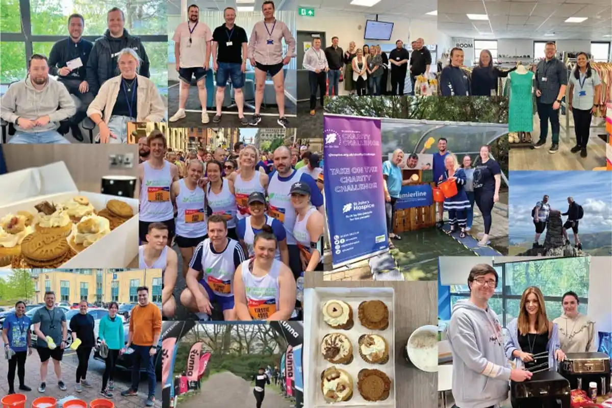 Montage of various charity initiatives