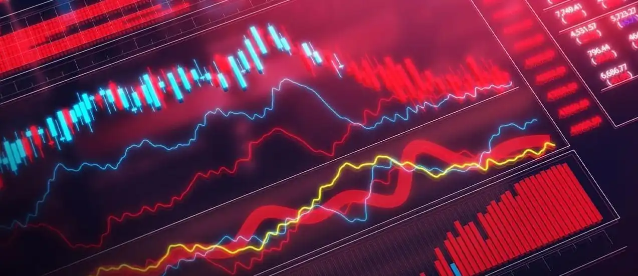 Abstract image of digital charts