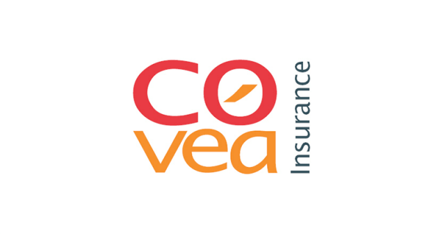 Covéa Insurance logo with bold letters and colorful design.
