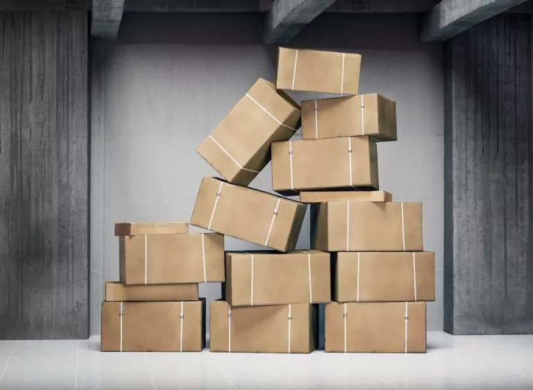 Stack of cardboard boxes